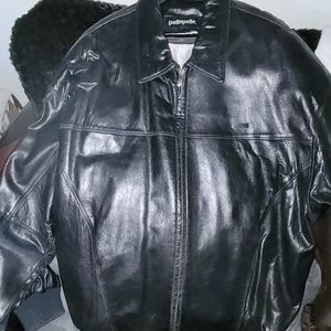 Men's black leather Pellepelle jacket size 46